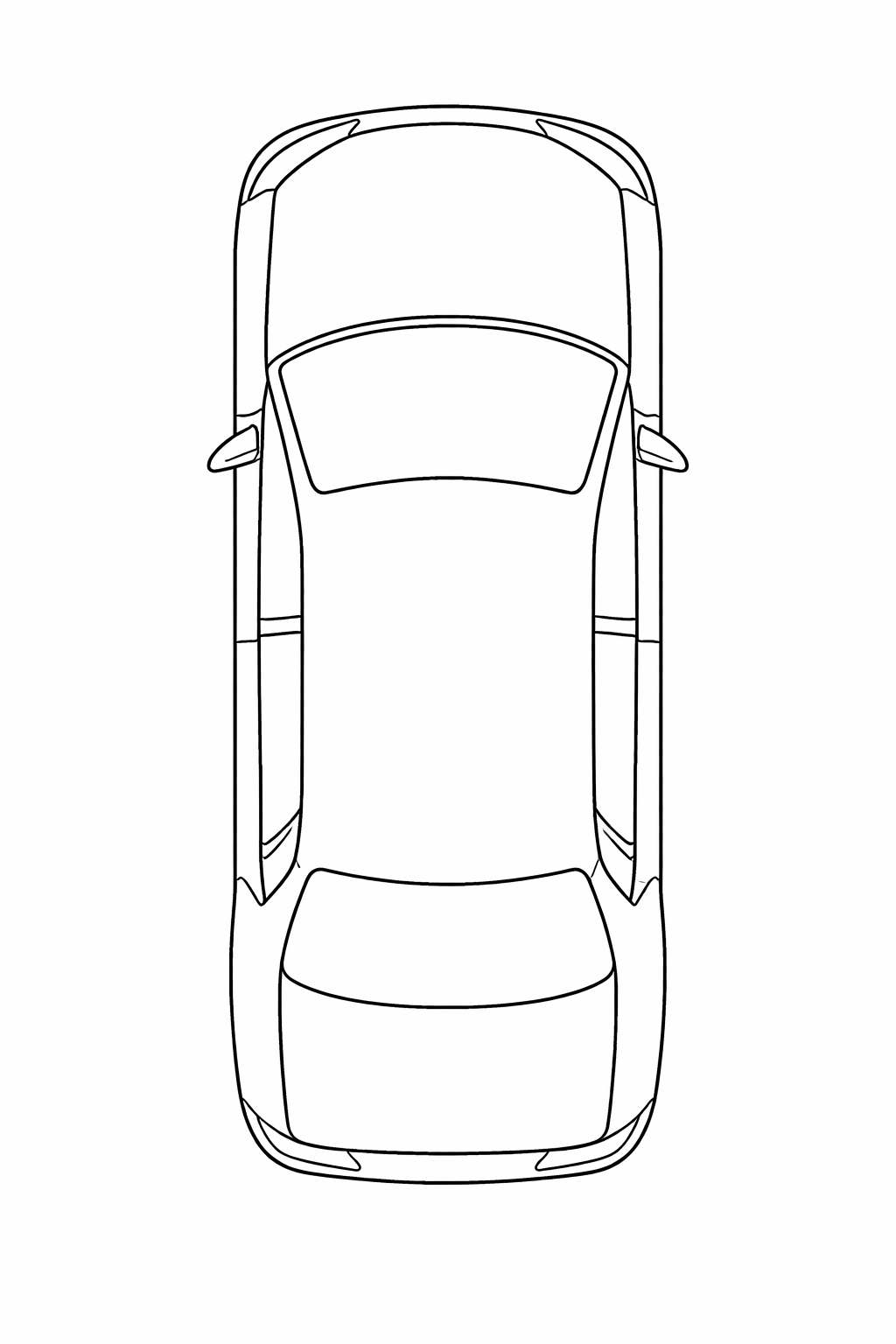 Top view of car - select damaged areas