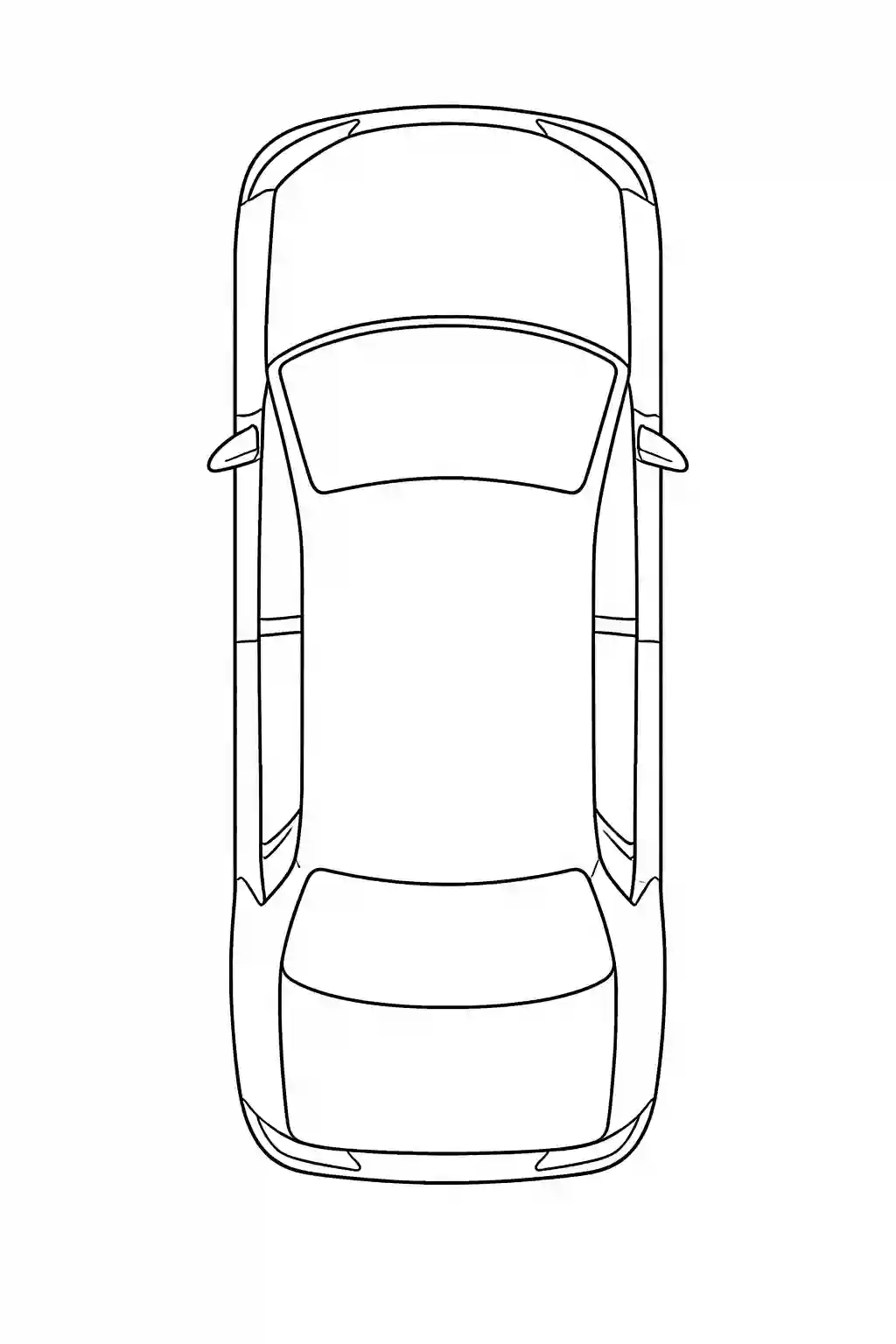 Top view of car - select damaged areas